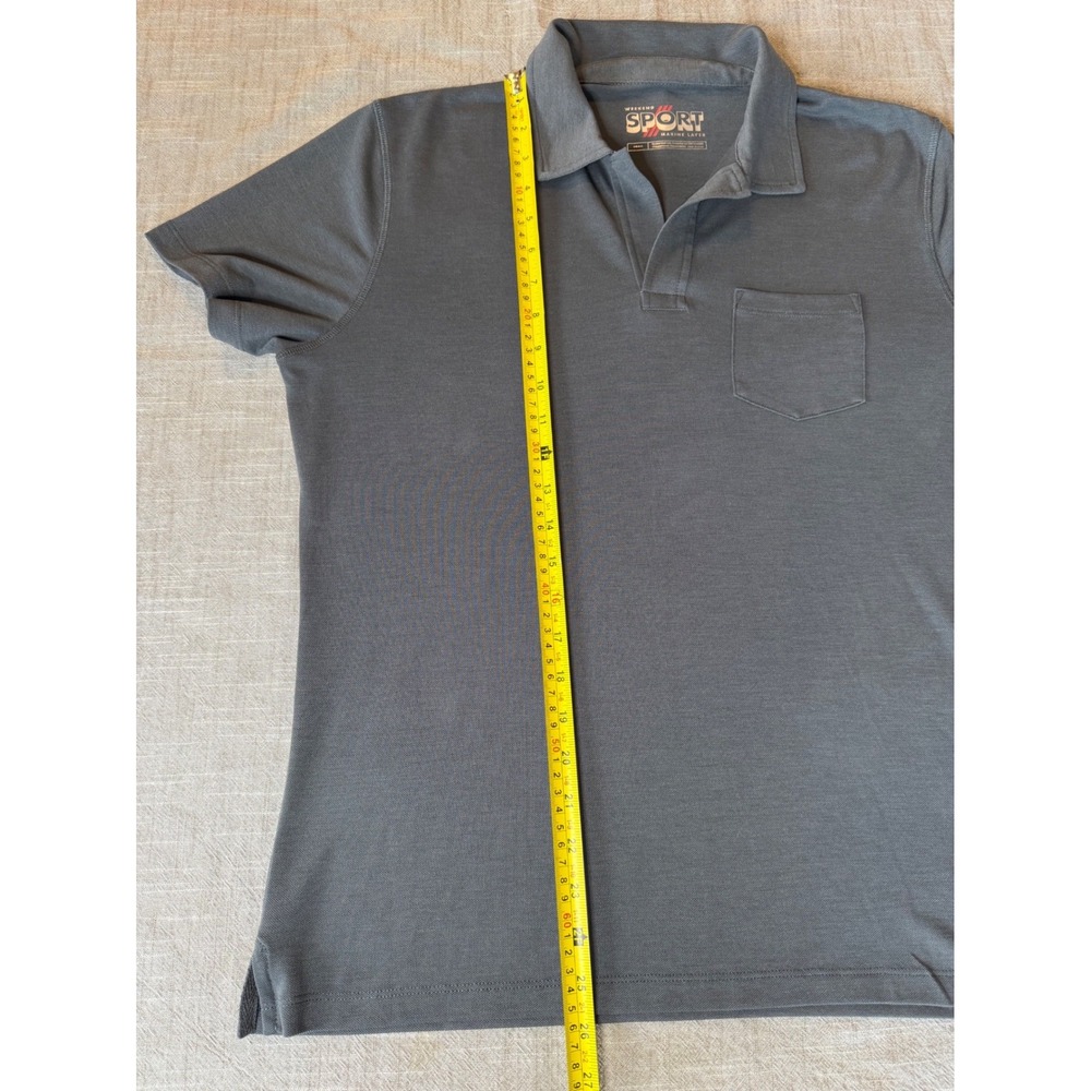 Marine Layer Weekend Sport Polo Shirt Mens Small Gray Pique Pocket 14975 - Picture 7 of 8